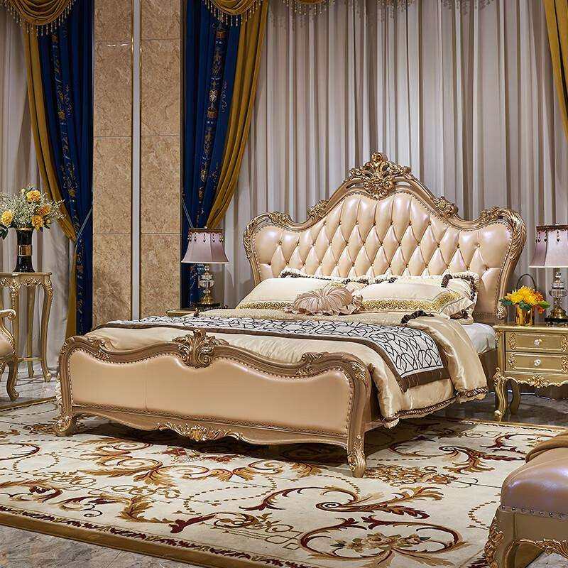 欧式床双人床奢华别墅主卧法式真皮床1.8m美式豪华风格公主床婚床