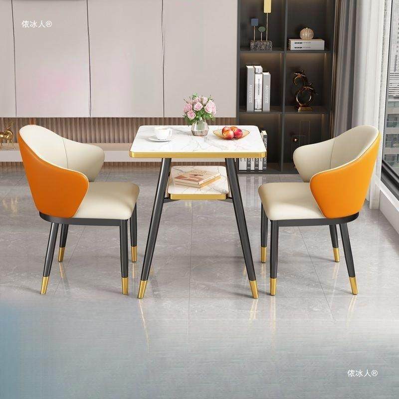 简约洽谈接待可收纳桌椅会客休闲桌子办公室休息区阳台小圆桌组合