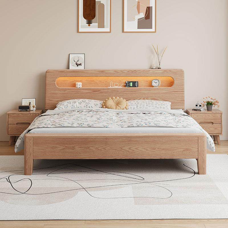 北欧轻奢白蜡木全实木1米5儿童床现代简约小户型家用卧室1米8双人