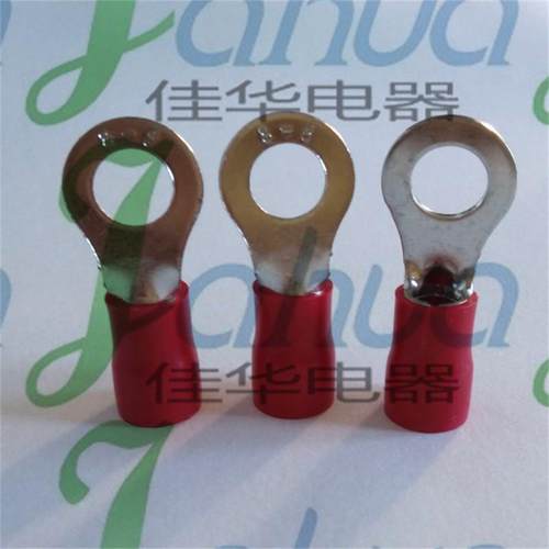 RV8-8圆形预绝缘端头冷压接线端子圆形铜鼻子紫铜