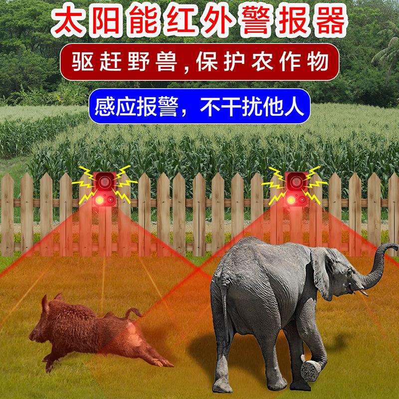 太阳能报警器警报灯声光防贼防盗红外人体感应遥控警示爆闪灯家用