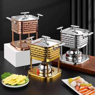 高端家用304一人一锅小火锅的锅充气炉子涮锅户外锅具单人小火锅