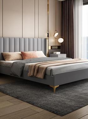 床现代简约实木铺板1.5米出租房单人床1.8m主卧软包次卧双人床