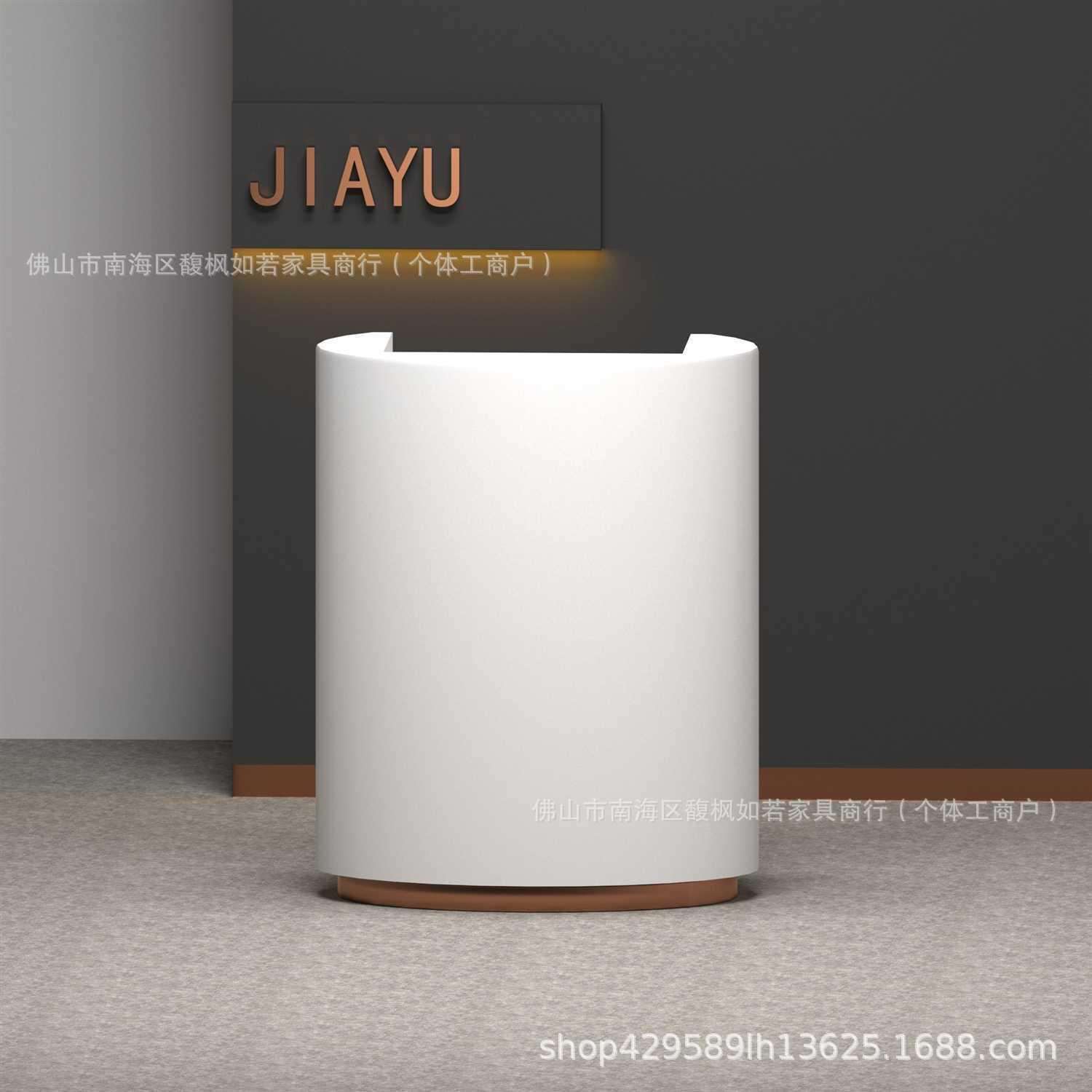 店铺收银台小型咨询台展厅服务接待台简约烤漆服装店前台迎宾吧台