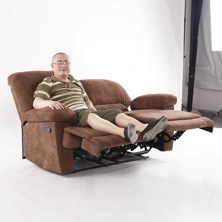 睿客临布艺沙发功能可躺沙发客厅沙发家用沙发棕色布沙发椅盟