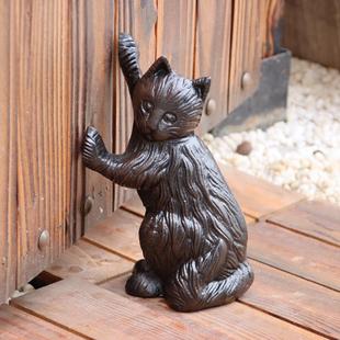 欧式铸铁艺复古创意门挡小狗门档塞门顶家居装饰防风免打孔阻门器