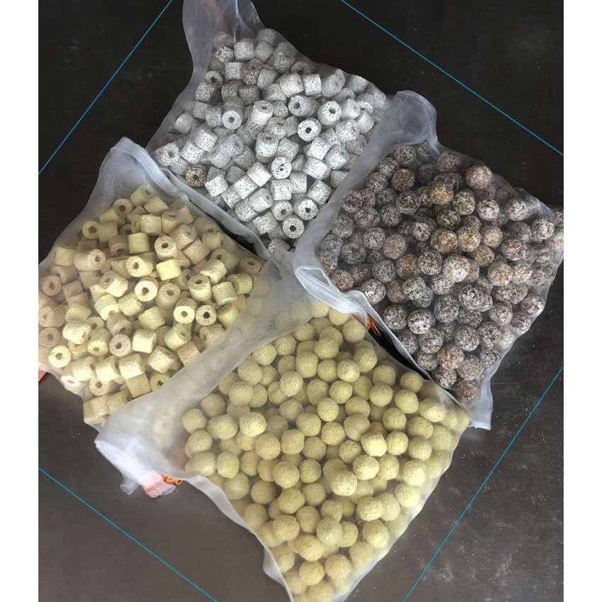 30斤黄色细菌球净水培菌球滤材远红外纳米陶瓷环玻璃环过滤材料