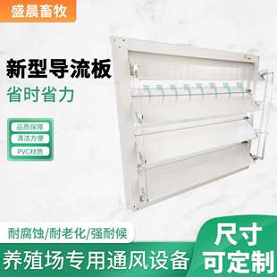 猪场百叶窗鸡场导流板pvc大型养殖场百叶风口手动防雨百叶窗