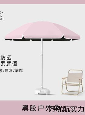 摆摊伞户外加大号升级黑胶便携防晒太阳伞商用专业庭院露营遮阳伞