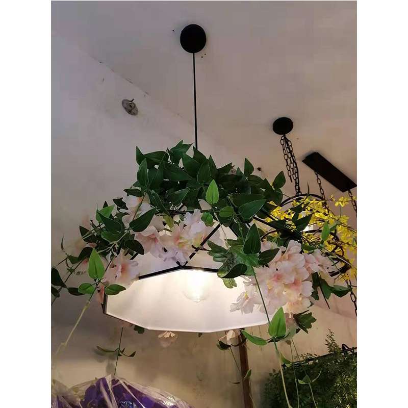 希腊现代田园铁艺装饰植物吊灯新款出口灯音乐餐厅吊灯酒吧装饰灯