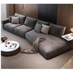 意式简约小户型客厅组合别墅区样板房售楼部美式沙发大平层沙发