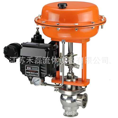 卫生级气动调节阀25φ51SS316L不锈钢无菌镜面卡箍快装50.5卡盘64