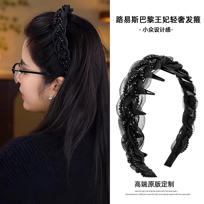 巴黎王妃麻花辫发箍女2025新款