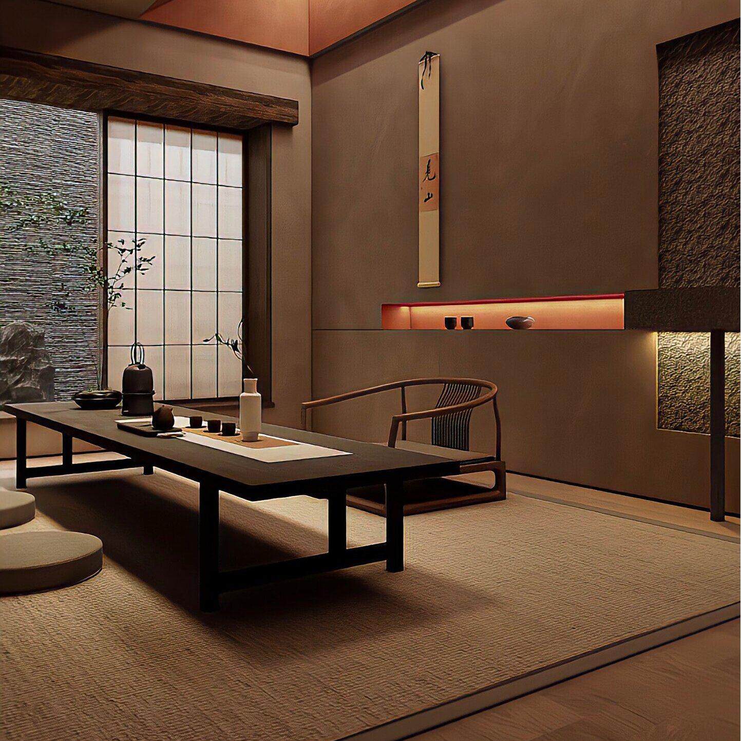 现代简约黑胡桃木茶桌椅组合新中式禅意榻榻米桌子茶室茶台喝茶桌,住宅家具,家用茶台/茶桌,淘宝优惠券,粉丝福利购,淘宝优惠卷