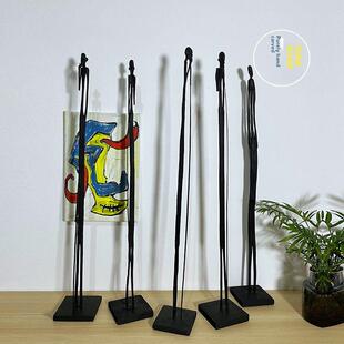 非洲特产非洲黑木雕刻工艺品装饰实木头工艺品纯手工创意木人摆件