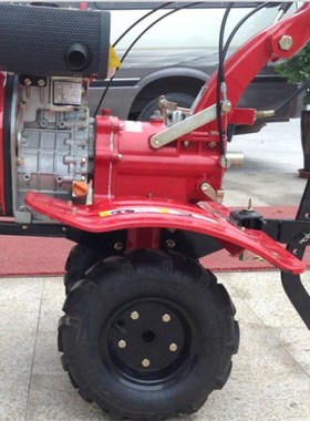 173农用6马力多功能电动柴油微耕机小型松土机旋耕除草抽水耕地机