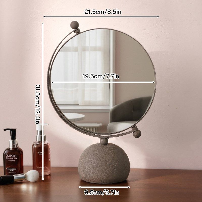 桌面化妆镜2024新款高颜值网红铁艺立式镜家用卧室时尚梳妆台镜子,童装/婴儿装/亲子装,儿童装饰手表,淘宝优惠券,粉丝福利购,淘宝优惠卷