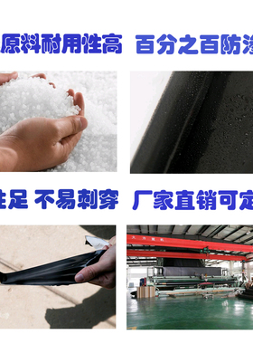 国标鱼塘防渗膜加厚PE土工膜水池防水膜黑色塑料膜多功能农用薄膜