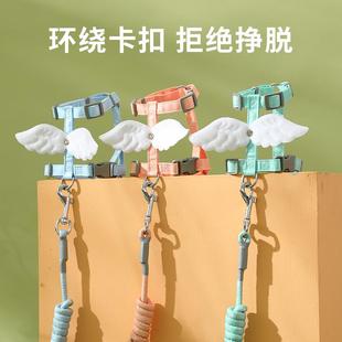 猫咪牵引绳外出溜猫绳防挣脱可调节网红小猫狗链子栓狗绳宠物用