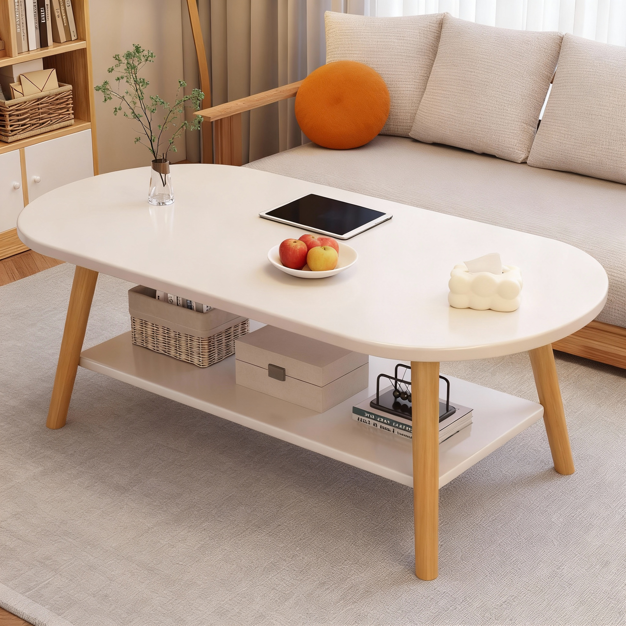 奶油风边几加厚台面耐用抗压