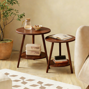 小圆桌子茶几简易客厅家用沙发边几卧室床头桌创意迷你简约阳台桌