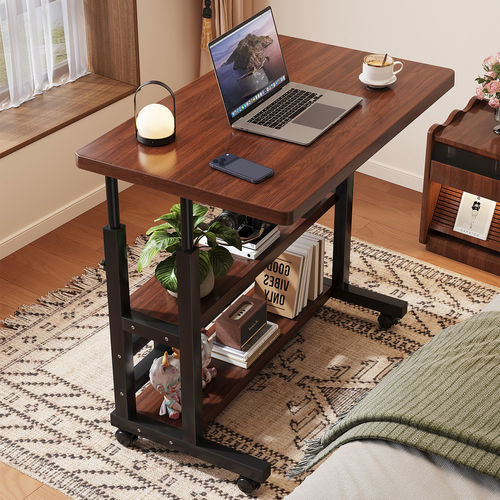 可移动升降床边电脑桌简易写字桌