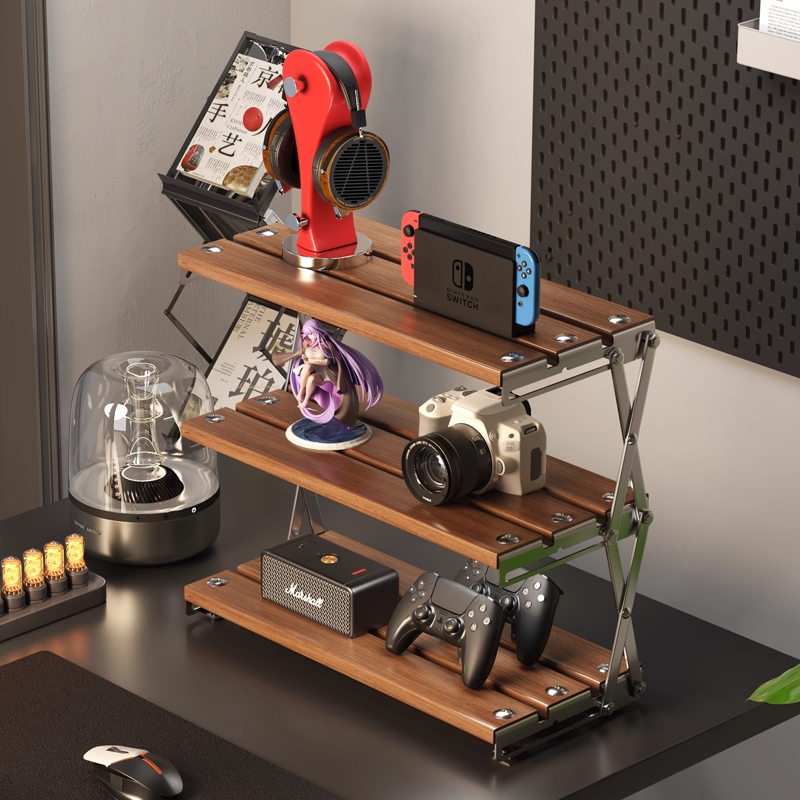 可折叠桌面咖啡杯架置物收纳架