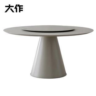 3Y钢化玻璃餐桌现代简约轻奢玻璃转盘小户型家用吃饭圆形餐桌椅组