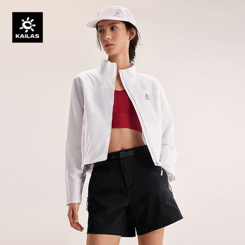 凯乐石女款立领短箱款棉服防泼
