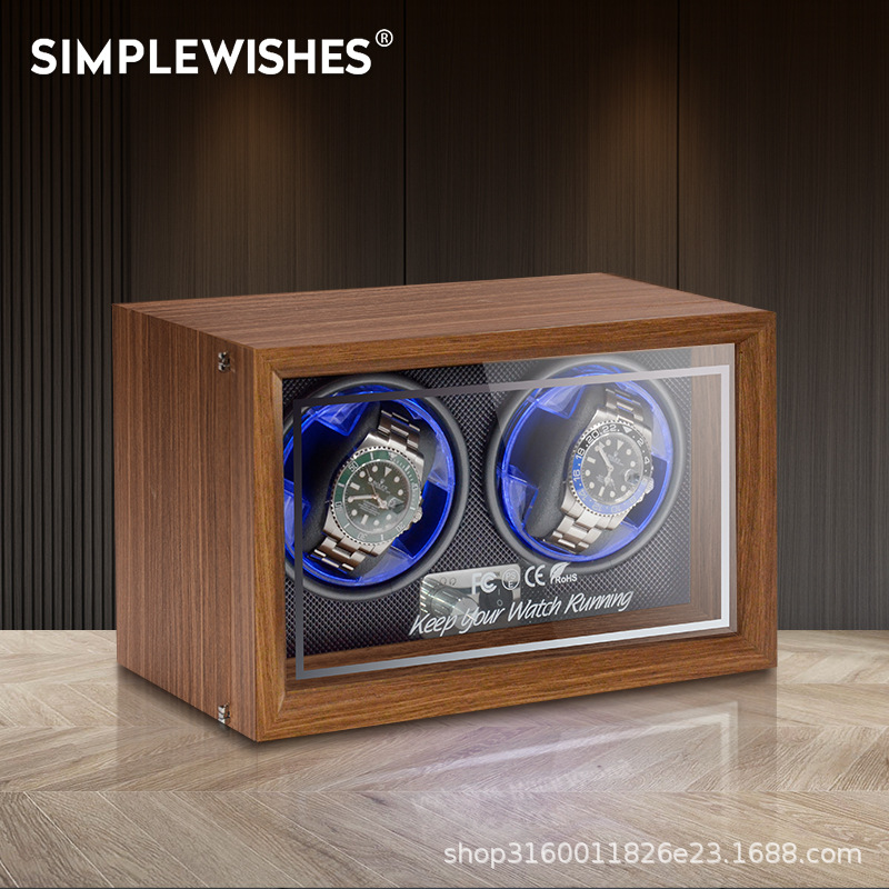 木纹摇表器机械表家用上链自动转表器自摆器转动放置器