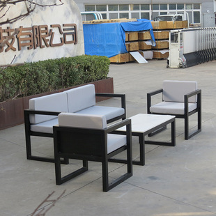 创意组合铁艺沙发休息座椅简约办公区接待家具定制