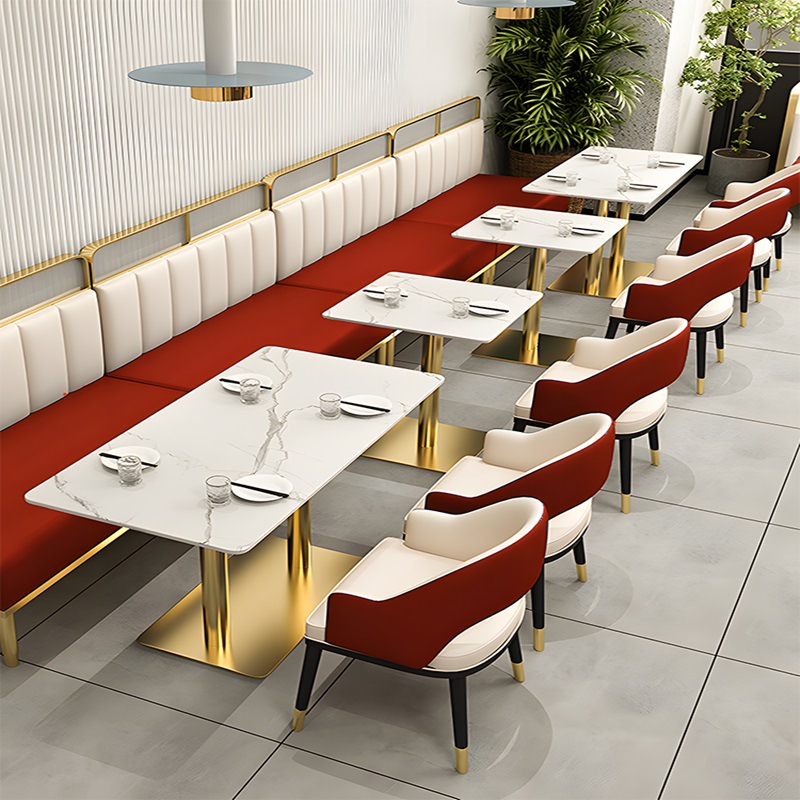 商用西餐厅港式茶楼奶茶店卡座沙发餐饮饭店火锅店湘菜馆桌椅组合