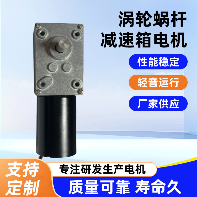 低噪音直流无刷5840涡轮蜗杆减速箱电机静音微型