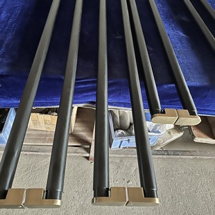 新中式玻璃门把手仿古铜大门拉手现代轻奢木门长拉手石纹大门把手