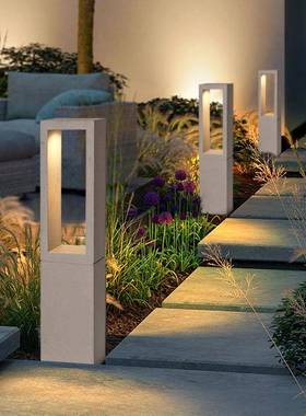 外草户坪灯户外防泥水庭C-08054院灯室内外极简水灯磨石柱水头灯