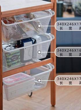 小置物实木带储轮沙发架多层边几可移动茶几物小狗推车樱OVI桃木