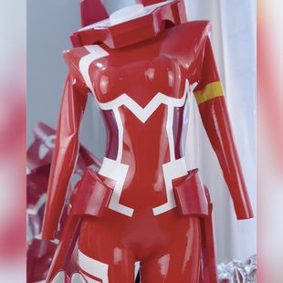 「有间」胶衣!02红色战斗服胶衣02cos服 02cosplay连体衣乳胶衣