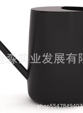 木柄淋花壶watering can不锈钢直嘴方手柄淋花壶黑色木手柄水壶跨