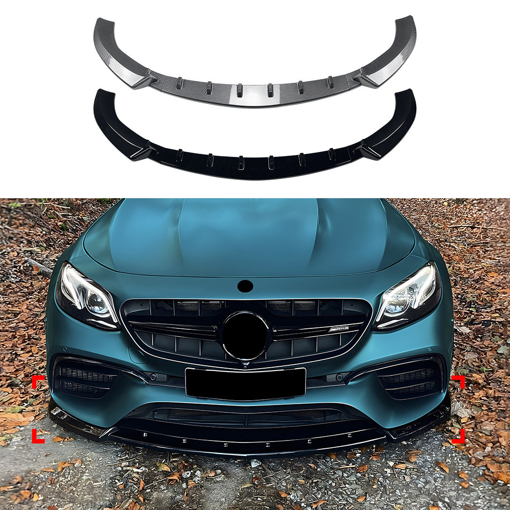 适用奔驰E级W213前期 E63 AMG 2016-2020前杠前唇前铲扰流板改装