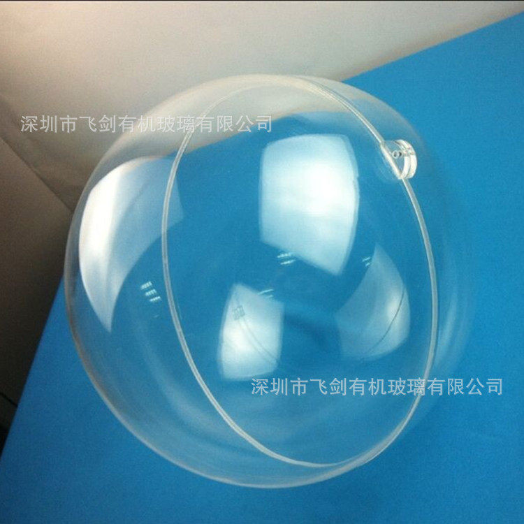 工厂直销12寸透明亚克力拼接空心圆球装饰用有机玻璃吊饰球