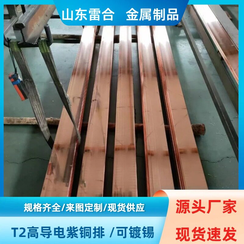 厂家生产 T2紫铜排 紫铜条 扁方 接地导电镀锡铜排 现货批发