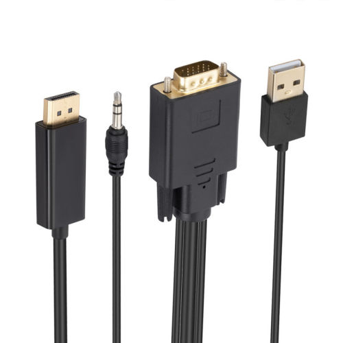 VGA转大DP1.8米转接线VGA to Displayport带音频转换器 VGA TO DP