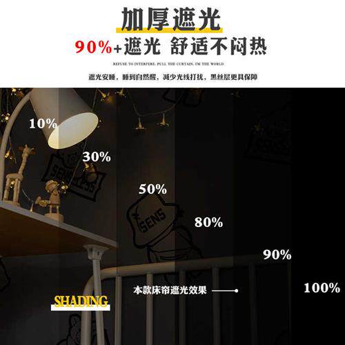 极速大学生宿舍床帘强遮光帘子上铺下铺全封闭P带顶寝室加厚蚊帐