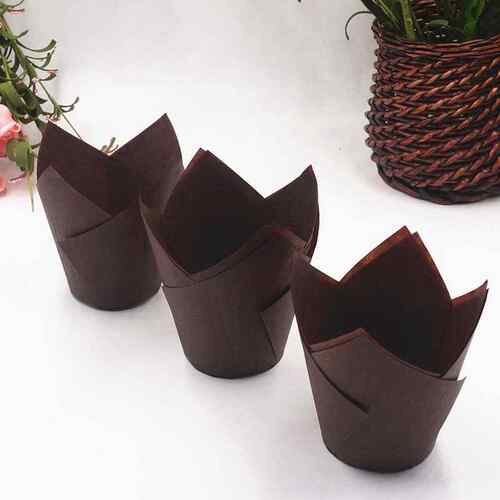 新品50pcs Baking Cupcake LinersA Cup Paper Tuli Baking Wrapp