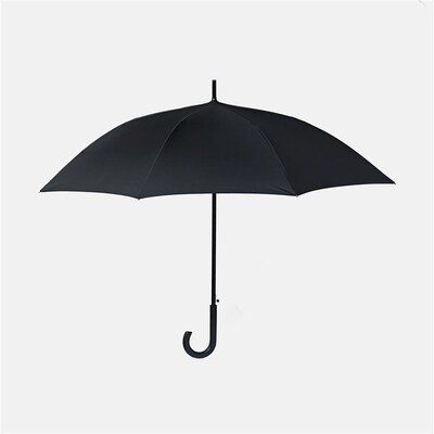 极速天黑黑12i0CM实木弯把全自动长柄雨伞男士加大码黑色抗风直杆