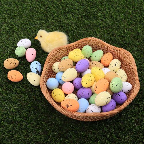 新品.20/50Pcs Easter Eggs Foam ColorfuJl Eggs For Easter DIY