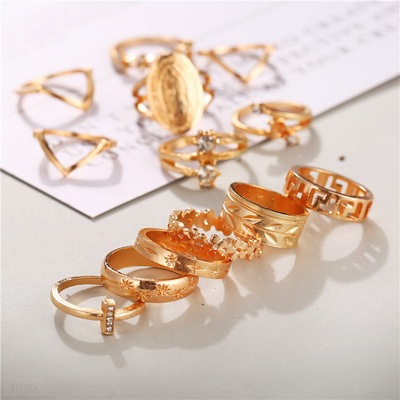 极速KSRA Boho Vintage Gold Star Knuckle Rings FSor Women BOH