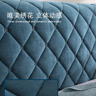 简约全包床头罩套床头套防撞夹棉R加厚皮床保护套布 极速2021新款