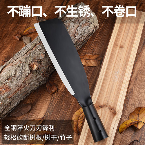 新品一体钢芯户外开路刀柴刀砍树刀农用锰钢丛林S砍柴刀劈柴伐木