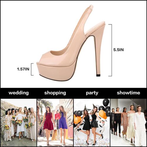 新品LOSLANDIgFEN New 14CM Platform Super High Heels For Woma
